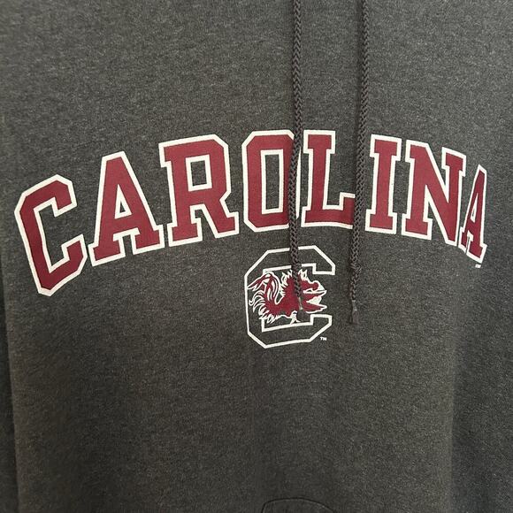 Champion Carolina Fleece Pullover Hoodie Sweatshirt Sz. L Gray Football - Picture 5 of 6